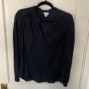 J. Crew Blouse with Textured Dots